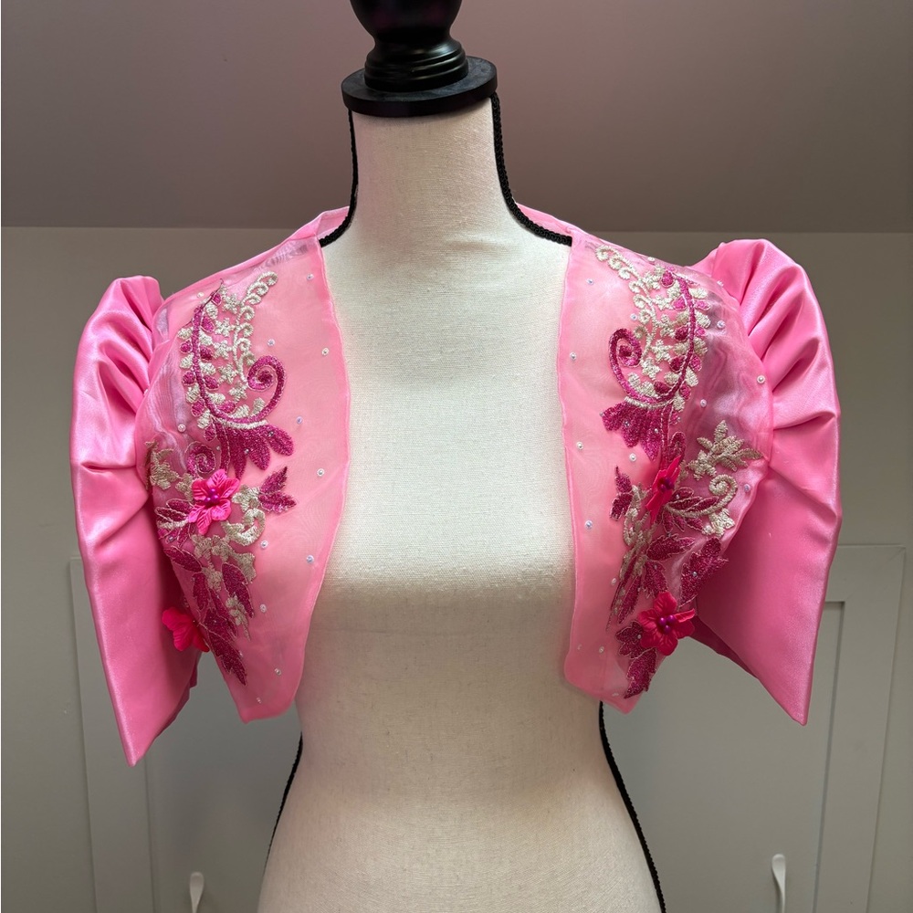 Filipiniana Bolero Lady Barong Traditional National Costume  embroidery